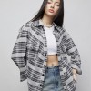 Women's Black & White Plaid Oversized Shirt
