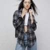Women's Black & White Plaid Oversized Shirt