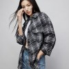 Women's Black & White Plaid Oversized Shirt