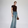Women's Vintage Light-Wash High-Waist Bootcut Jeans