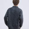 Vintage Deconstructed Spliced Mock Neck Cardigan – Men's Relaxed Fit Half-Zip Knit Sweater | Minimalist Slouchy Winter 2025 Essential