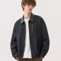 Unisex Vintage Workwear Jacket—Contrast Collar Denim Bomber